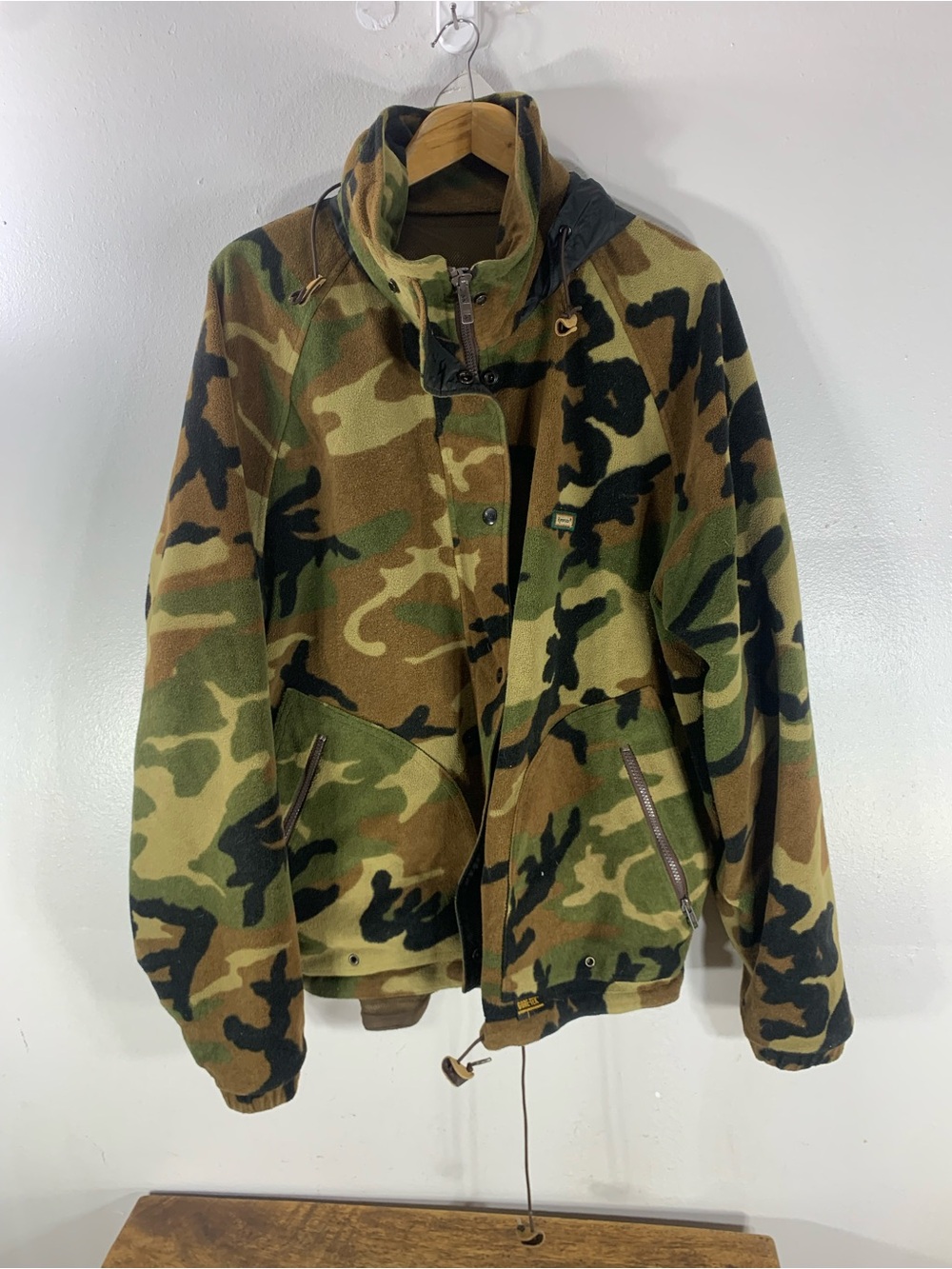 Vintage made in usa Remington outdoors clothing Gore Tex Woodland Camo Fleece Ja